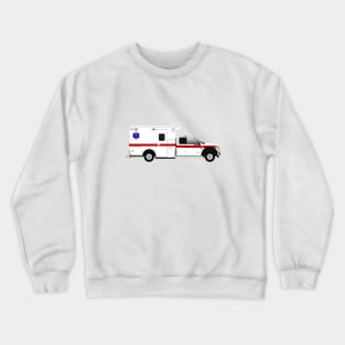 White F serie Ambulance Red Striping Crewneck Sweatshirt